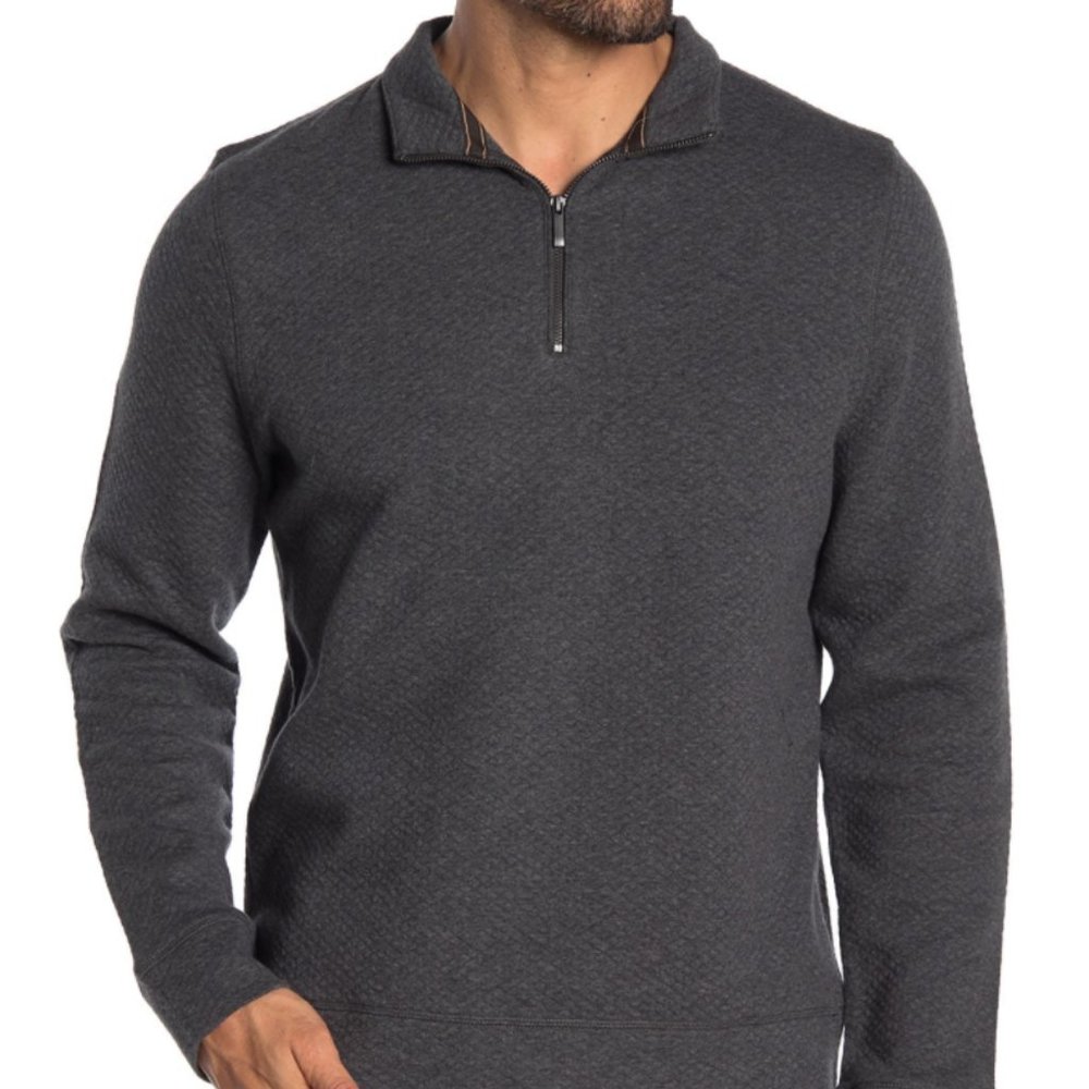 Toscano Mock Neck Quarter Zip Pullover Sweater Sz. M